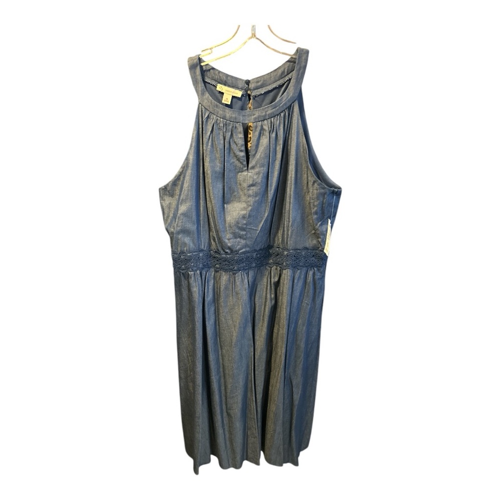Elegant Blue Sleeveless Dress